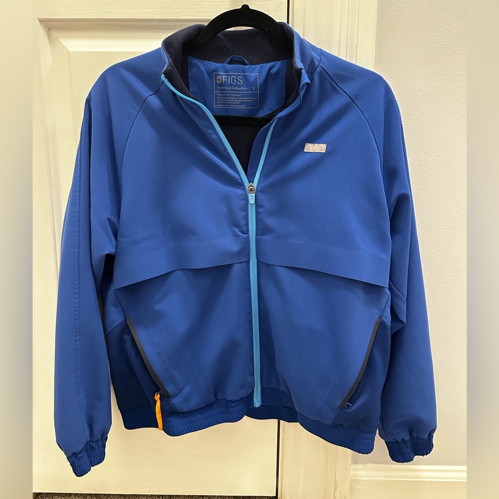 Royal blue scrub jacket FIGS